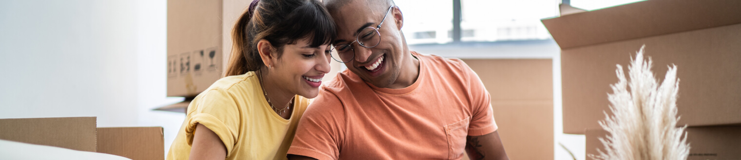 couple in new home