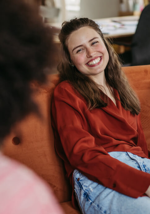 woman smiling